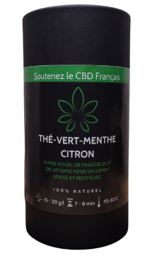 Thé vert menthe citron CBD bio: Relaxation et Bien-être