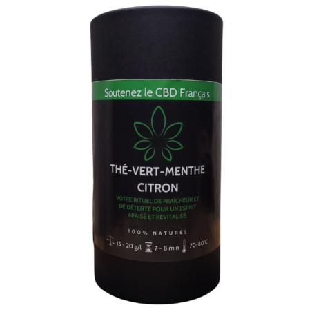 Thé vert menthe citron CBD bio: Relaxation et Bien-être